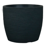 Black planter pot on a white background