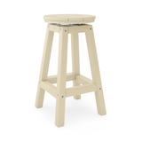 Beige 14" Round Counter Stool on a white background