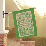 The Glory of Gardening - Alfred Austin Quote, Garden & House Banner, Outdoor Decor, Gardening Flag, Floral Home Accent, Nature Lover Gift