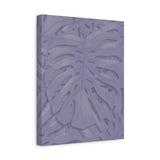 Violet Monstera Canvas Print – Botanical Wall Art