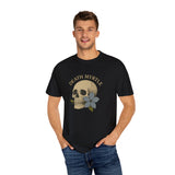 Death Myrtle Unisex Garment-Dyed T-shirt - Vintage Skull & Floral Design, IYKYK Statement Tee