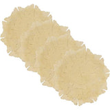 Fennco Styles Unique Ginkgo Leaf Placemats 14 Inches Round, Set of 4 – Green Modern Traycloth Table Mats for Home, Dining Room Décor, Banquets, Indoor & Outdoor and Special Events