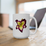 Floral Daylily Ceramic Mug – Botanical Coffee Cup (11oz & 15oz)