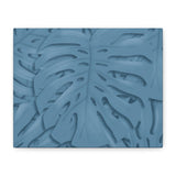 Cerulean Blue Monstera Canvas Print – Botanical Wall Art