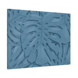 Cerulean Blue Monstera Canvas Print – Botanical Wall Art