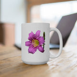 Pink Daylily Mug  (11oz, 15oz) – Bloom with Every Sip