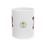 Floral Daylily Ceramic Mug – Botanical Coffee Cup (11oz & 15oz)
