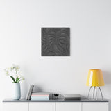 Charcoal Monstera Canvas Print – Botanical Wall Art
