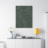 Deep Green Monstera Canvas Print – Botanical Wall Art