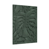 Deep Green Monstera Canvas Print – Botanical Wall Art
