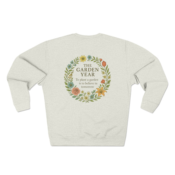“The Garden Year” Floral Wreath Sweatshirt