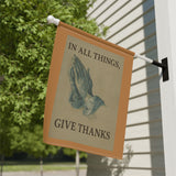 In All Things, Give Thanks Garden Banner