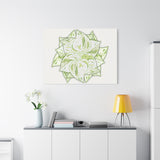 Snow Queen Pothos Canvas Print – Botanical Wall Art