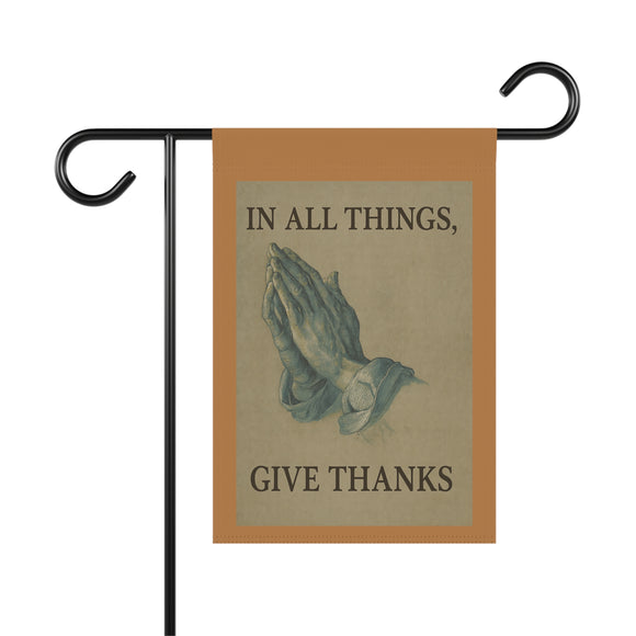 In All Things, Give Thanks Garden Banner