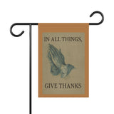 In All Things, Give Thanks Garden Banner