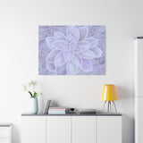 Graptopetalum Murasaki Succulent Pattern Canvas Print – Botanical Wall Art