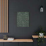 Deep Green Monstera Canvas Print – Botanical Wall Art