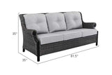 Lassen 4-Piece Wicker Sofa Set with Swivel Rocking Chairs