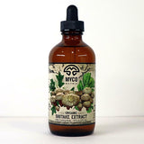 Bottle of Organic Shiitake Extract with a label on a white background