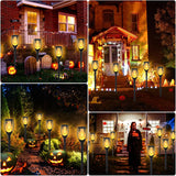 4-Pack Solar Flickering Flame Torch Lights – 23 Inch, 33 LEDs, Dusk-to-Dawn, IP65 Outdoor Lights
