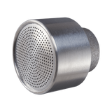 Metallic Dramm 400AL Water Breaker Nozzle with perforated design on a white background