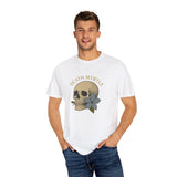 Death Myrtle Unisex Garment-Dyed T-shirt - Vintage Skull & Floral Design, IYKYK Statement Tee
