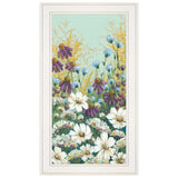 Floral Field Day White Framed Print Wall Art - FREE SHIPPING