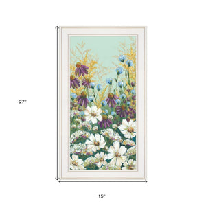 Floral Field Day White Framed Print Wall Art - FREE SHIPPING
