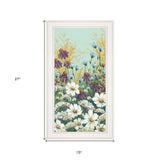 Floral Field Day White Framed Print Wall Art - FREE SHIPPING