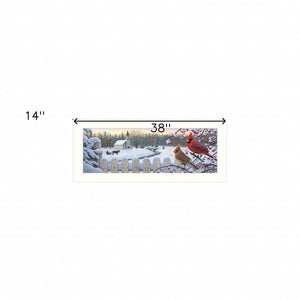 White Crimson Morning 2 White Framed Print Wall Art - FREE SHIPPING