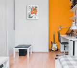 Tiger Lily in Orange 1 White Framed Print Wall Art - FREE SHIPPING