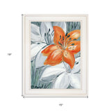 Tiger Lily in Orange 1 White Framed Print Wall Art - FREE SHIPPING