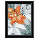 Tiger Lily in Orange 2 Black Framed Print Wall Art - FREE SHIPPING