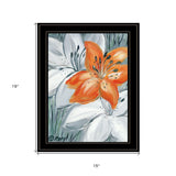 Tiger Lily in Orange 2 Black Framed Print Wall Art - FREE SHIPPING