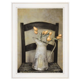 Golden Tulips 1 White Framed Print Wall Art - FREE SHIPPING