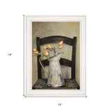 Golden Tulips 1 White Framed Print Wall Art - FREE SHIPPING