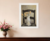 Golden Tulips 1 White Framed Print Wall Art - FREE SHIPPING