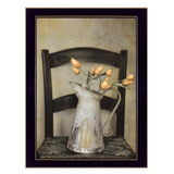 Golden Tulips 2 Black Framed Print Wall Art - FREE SHIPPING