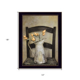 Golden Tulips 2 Black Framed Print Wall Art - FREE SHIPPING