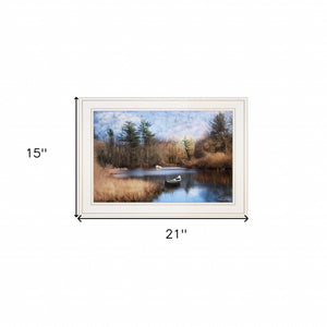 Riverside 1 White Framed Print Wall Art - FREE SHIPPING