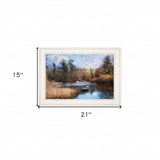 Riverside 1 White Framed Print Wall Art - FREE SHIPPING