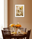 Flowers and Butterflies I 2 White Framed Print Wall Art - FREE SHIPPING