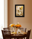Flowers and Butterflies I 3 Black Framed Print Wall Art - FREE SHIPPING