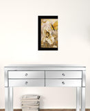 Flowers and Butterflies I 3 Black Framed Print Wall Art - FREE SHIPPING