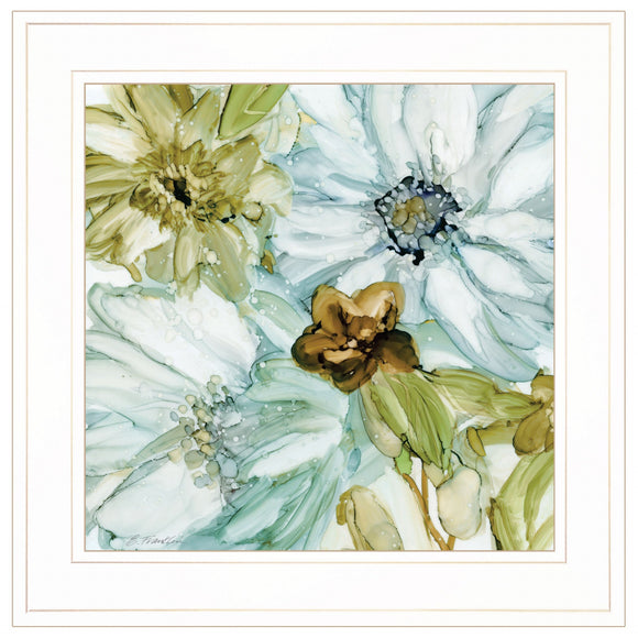 Sea glass Garden I 2 White Framed Print Wall Art - FREE SHIPPING