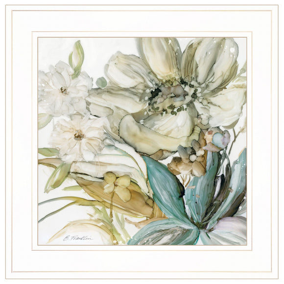 Sea glass Garden II 2 White Framed Print Wall Art - FREE SHIPPING