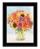 Vases with Flowers 1 Black Framed Print Wall Art - FREE SHIPPING