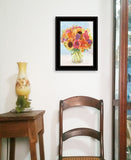 Vases with Flowers 1 Black Framed Print Wall Art - FREE SHIPPING
