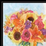 Vases with Flowers 1 Black Framed Print Wall Art - FREE SHIPPING