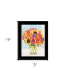 Vases with Flowers 1 Black Framed Print Wall Art - FREE SHIPPING